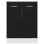 Vidaxl Bottom Cabinet Black Oak 60X46x81.5 Cm Engineered Wood-121218106