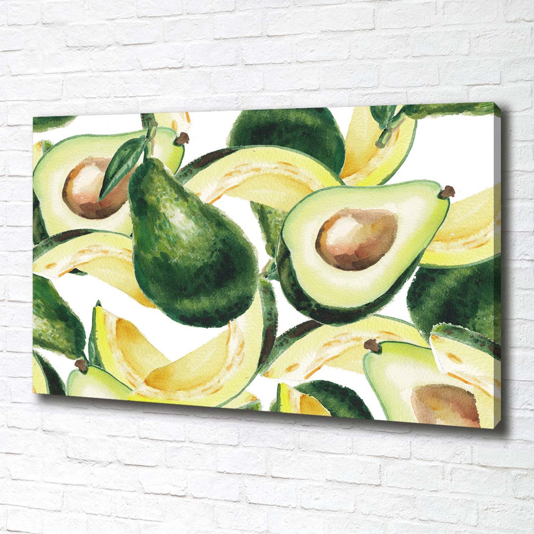 Eine Avocado - Kunstdrucke auf Leinwänden