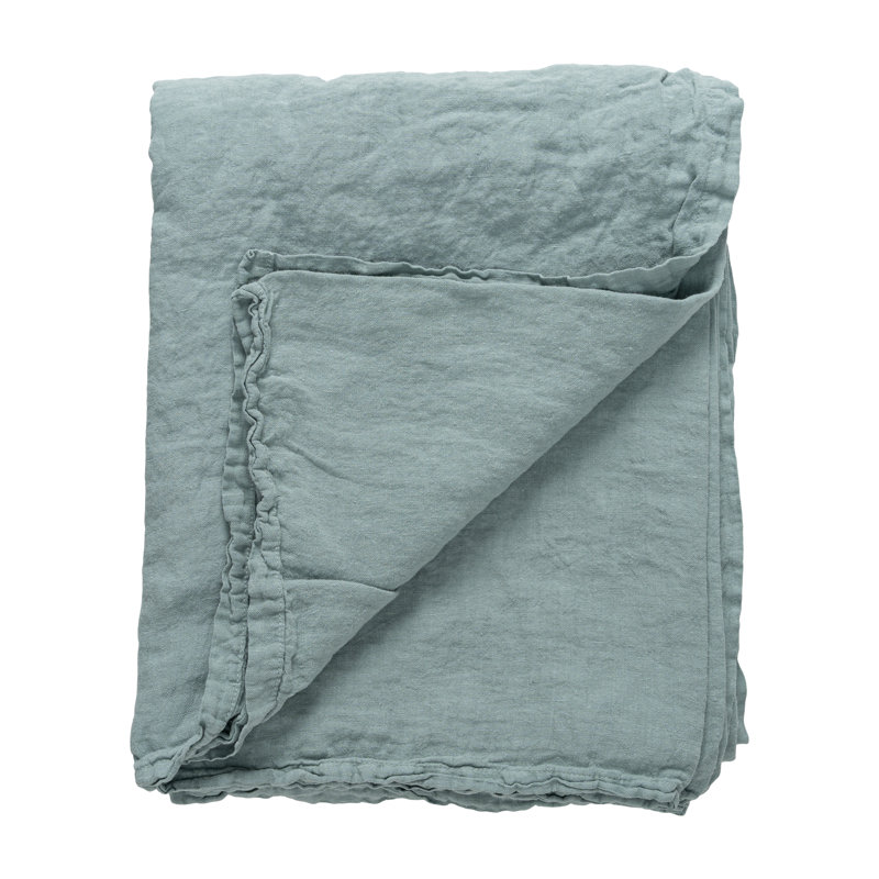 Maria Table Cloth 100% Li, Mint Blue, 78.75" L x 55.13" D