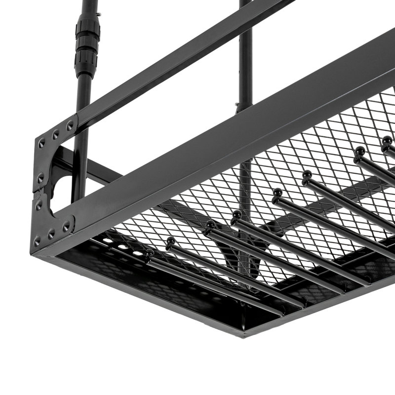 Floor Wine Bottle & Glass Rack, Black
