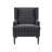Bedford Decker 28.75" Wide Traditional Fabric Plaid Wingback Accent Armchair, Charcoal-52189349