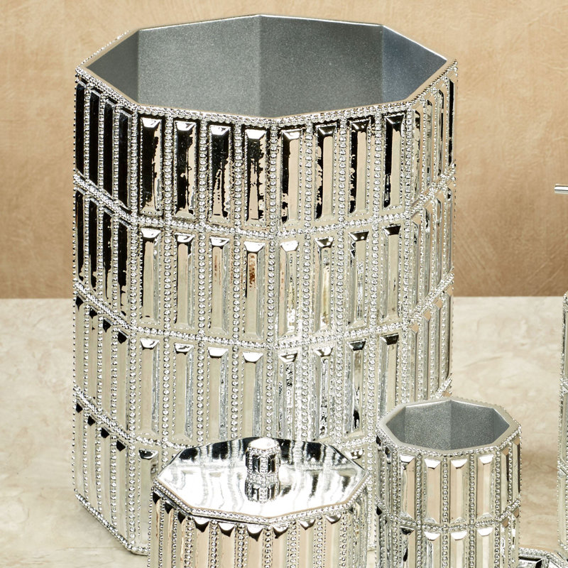 Corbeille pour déchets Glitz, Chrome