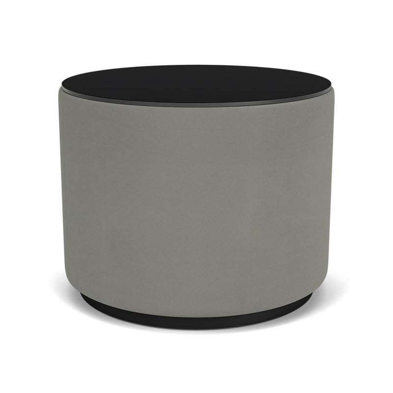 Table de réception avec plateau en stratifié Darsey, 16", Nuit noire, Noir; colombe Patriot Plus