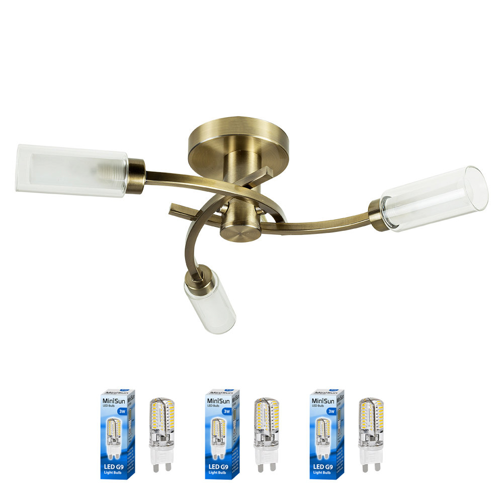Geneva 3-Light 35cm Semi Flush Mount