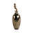 Decorative Glass Vase with Metal Lid for Home Table Decor - Tall Table Vase Accent Piece for Living Room and Flower Arrangement - Gold-1053584550