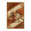 Tapis oriental moelleux moelleux et doux à motif de gladiateurs de style oriental brun - Reliure brun clair-1177692708