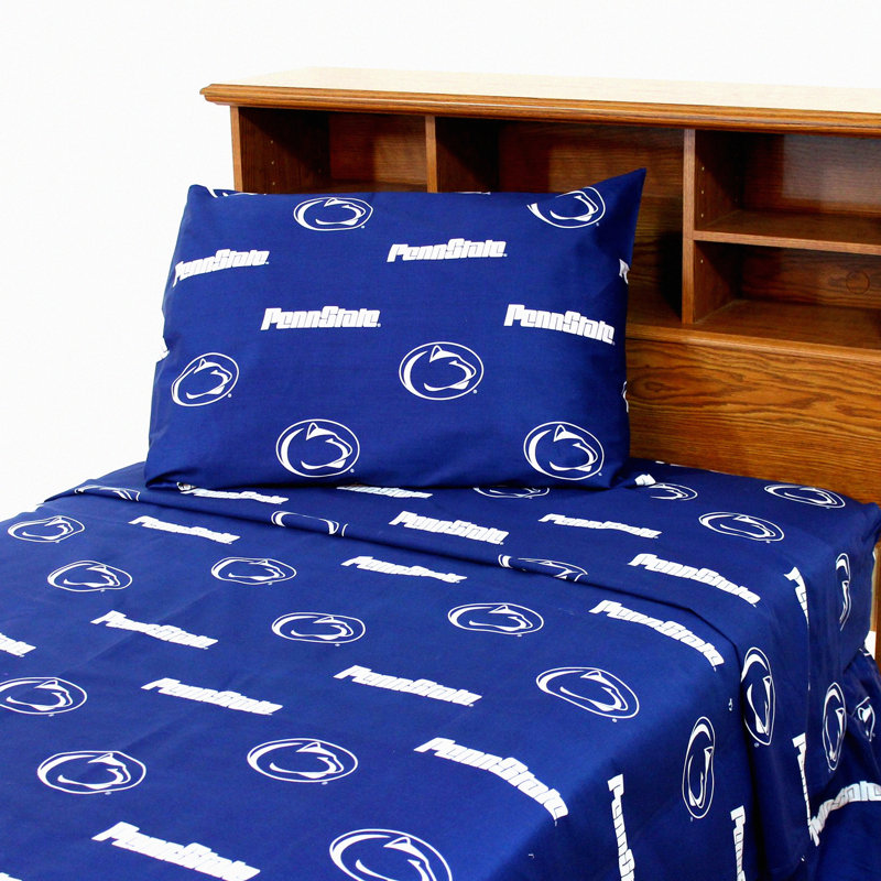 Nittany Lions Comfort Collection - 4 Piece Sheet Set | Team Color Bedding | Soft & Cozy Sheets | Penn State University Bedding Set | College Dorm Essentials