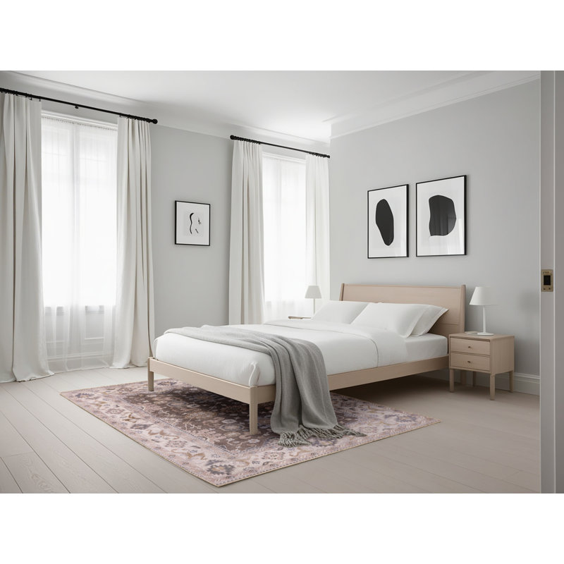 Tapis oriental brun / beige, Rectangle 5 pi x 7 pi