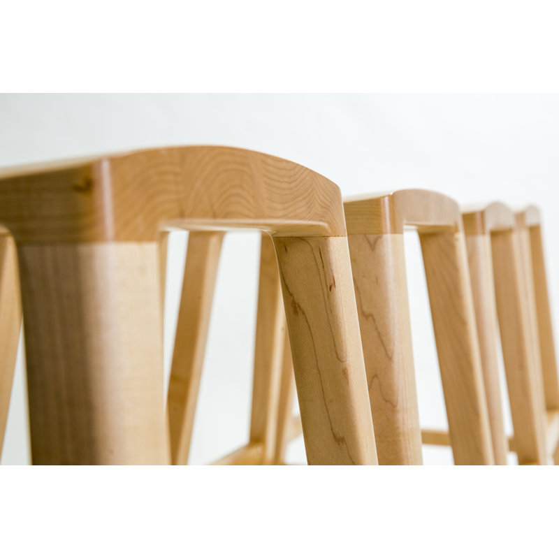 Tabouret en bois massif de 30 po, Tabouret de bar (siège d’une hauteur de 30 po), Noyer