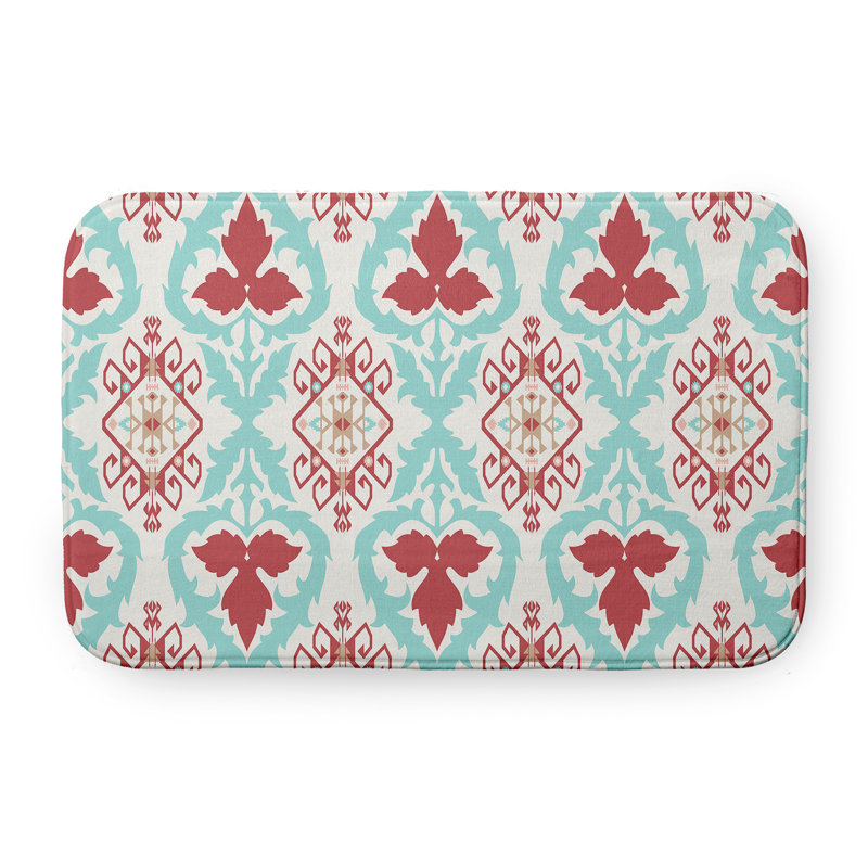 Tapis de bain Happy Hippy, L 17 po x L 24 po, Rouge