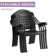 5-Piece Cast Aluminum Outdoor Dining Set With Rectangular Table And Random Color Seat Cushions