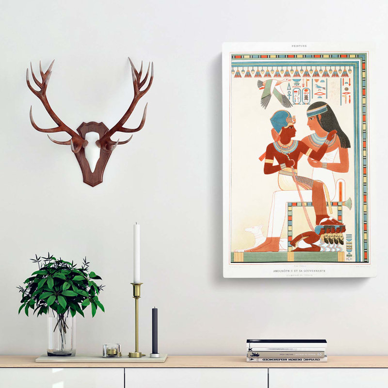 Amunof II And Governess - Wrapped Canvas Painting, 76cm H x 50cm W x 3cm D