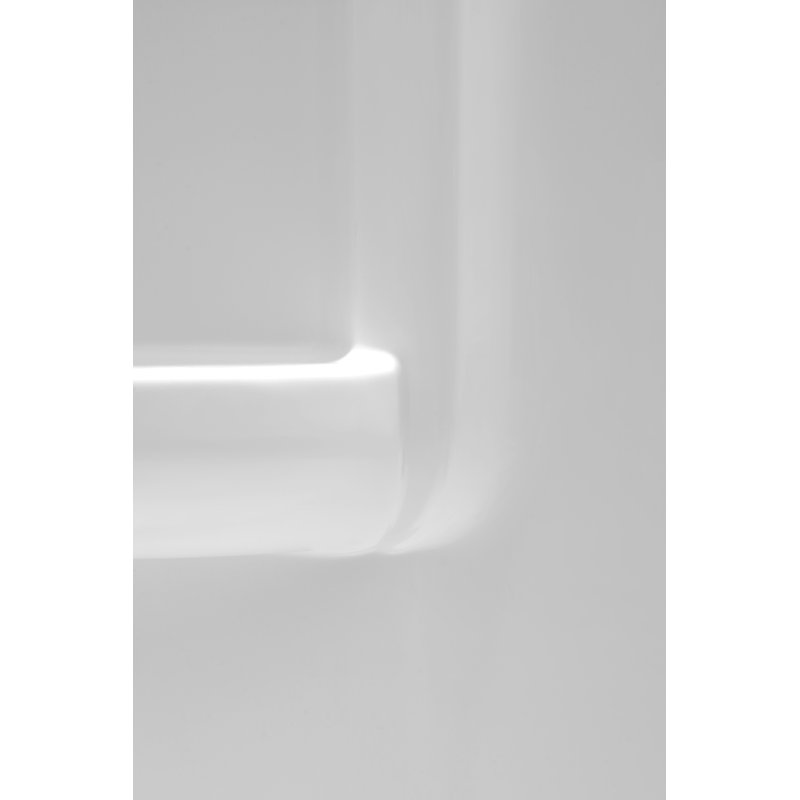Lex-Class White Acrylic 3-Piece Alcove Shower Surround with Shelves