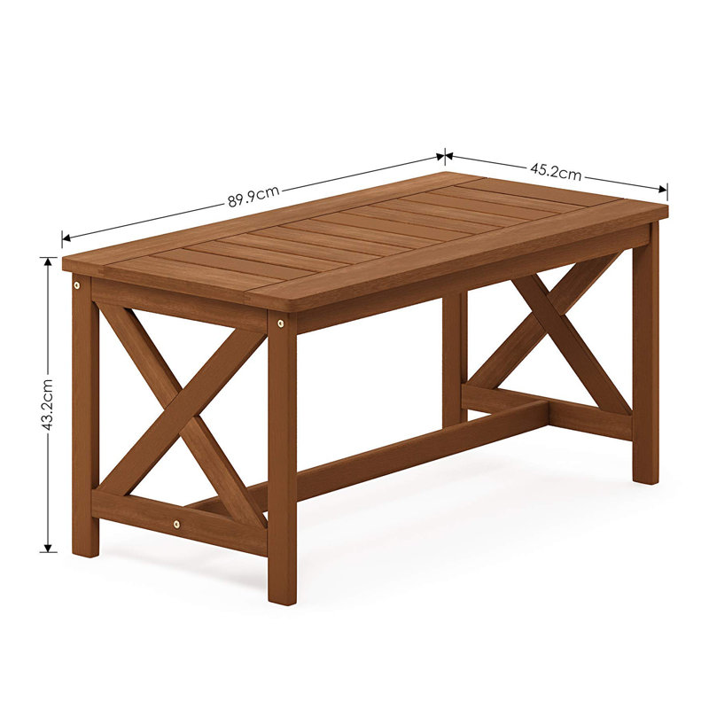 Daevaughn Teak Solid Wood Coffee Table