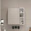 Armoire de salle de bain à panneau mural en panneau de fibres à densité moyenne - rangement compact