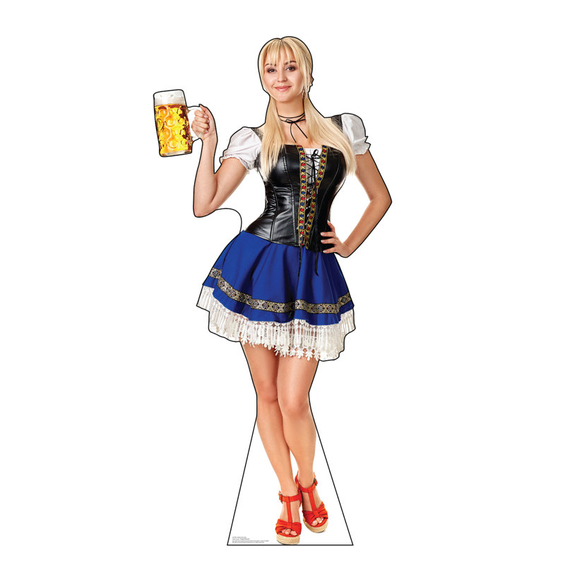 Bar Maiden Blue Skirt Life-Size Cardboard Standup