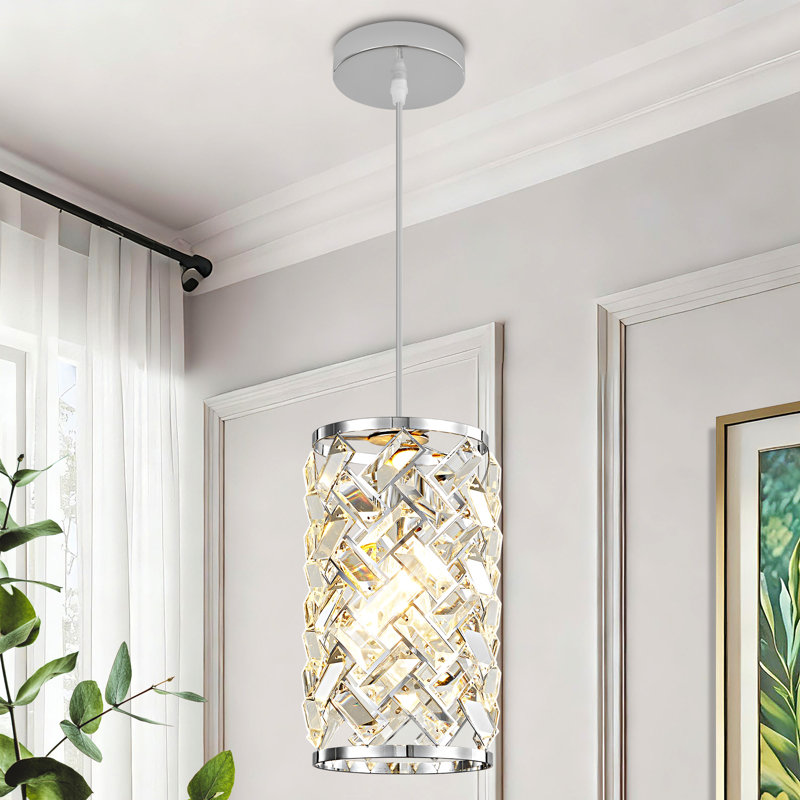 Luminaire suspendu de luxe en métal Nesrine, Chrome