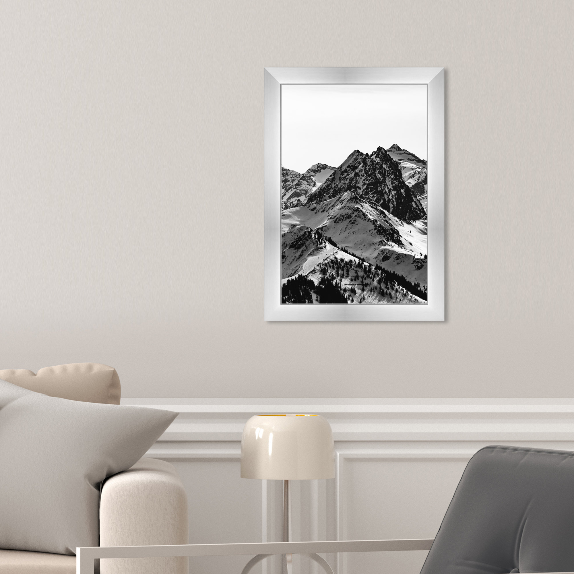 Up The Mountain by Oliver Gal, 17" H x 12" W x 0.5" D, Silver