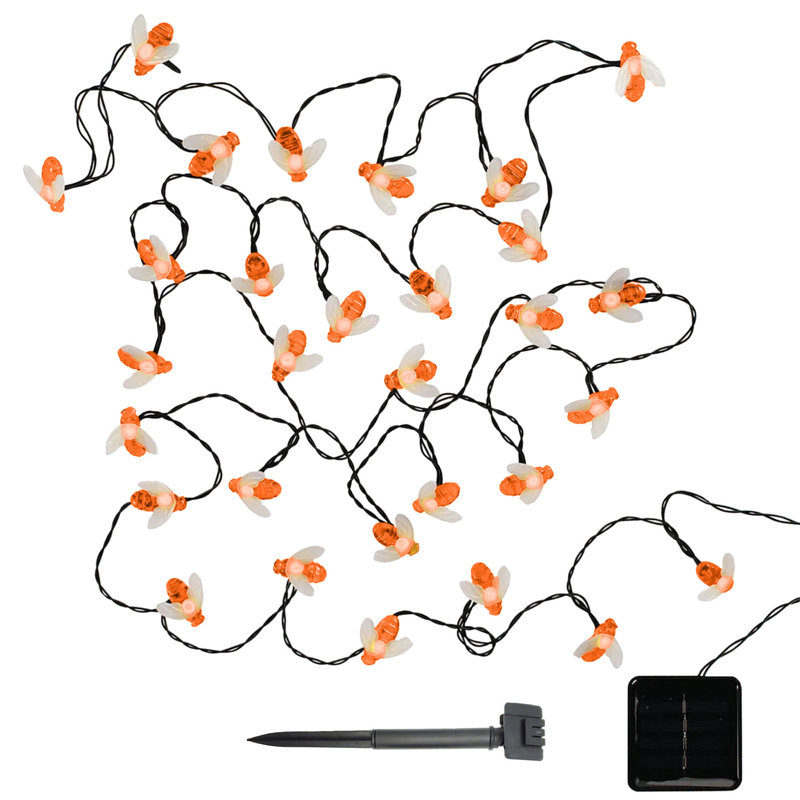 Jonce Solar Powered String Lights with Bee Motif