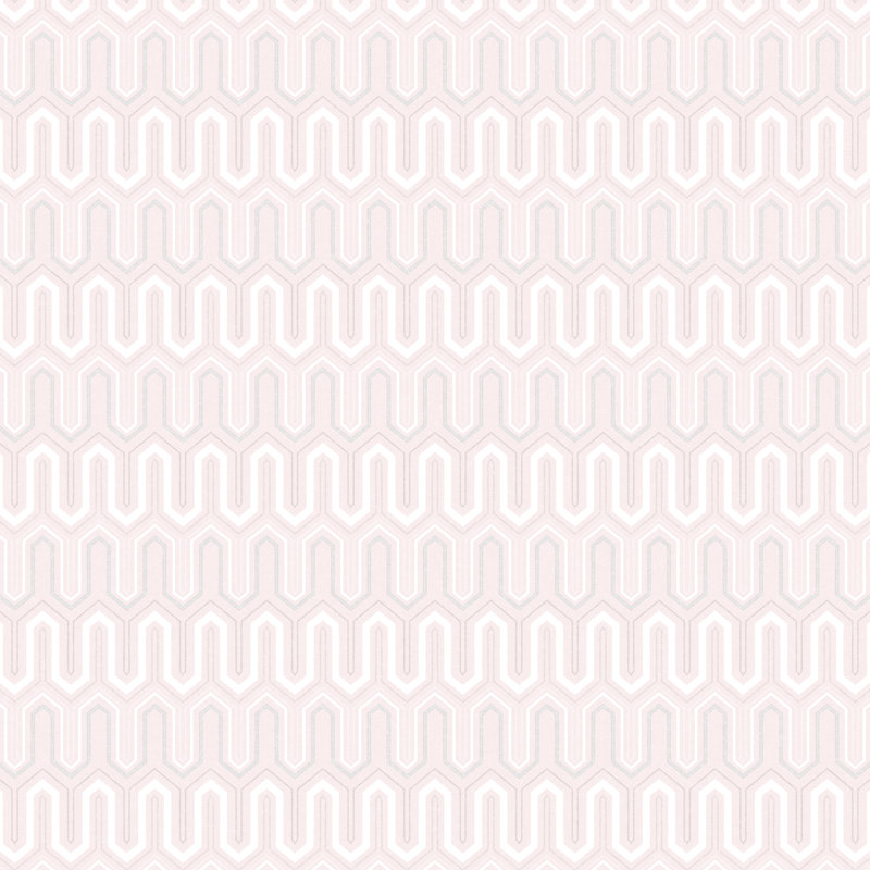 Pre-Pasted Vinyl Geometric Wallpaper Roll, Dove