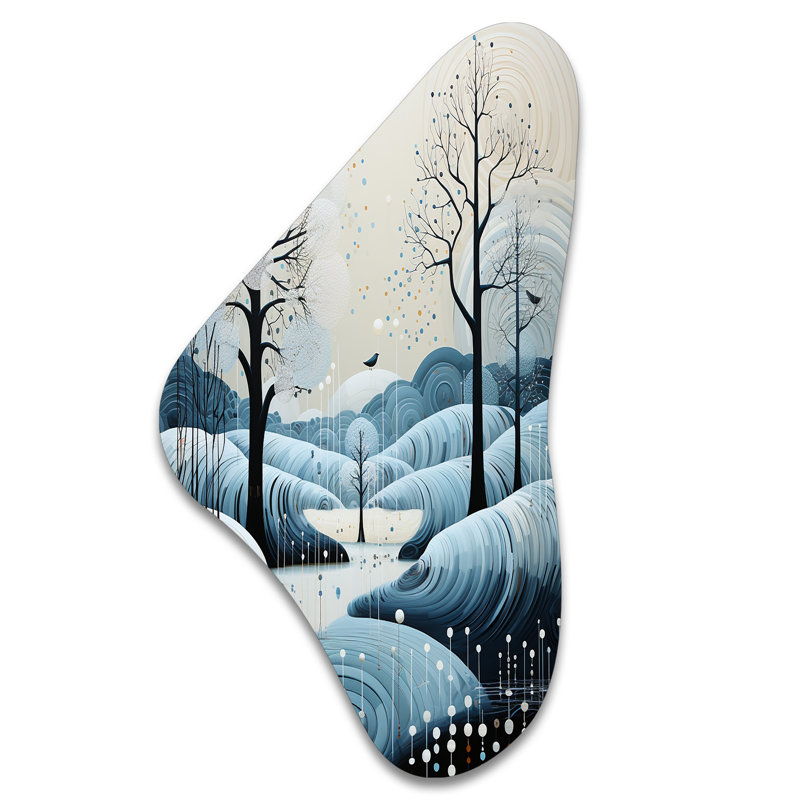 Griggstown - art mural asymétrique moderne en métal Boomerang, H 39 po x l 21 po