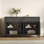  Armoire buffet moderne à cannelures élégantes 29,1 po avec 1 tiroir et 2 tablettes réglables-844169038-851878322