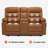 Power Loveseat Recliner with Console, Electric Reclining Loveseat Sofa with Heat and Vibration-405797757
