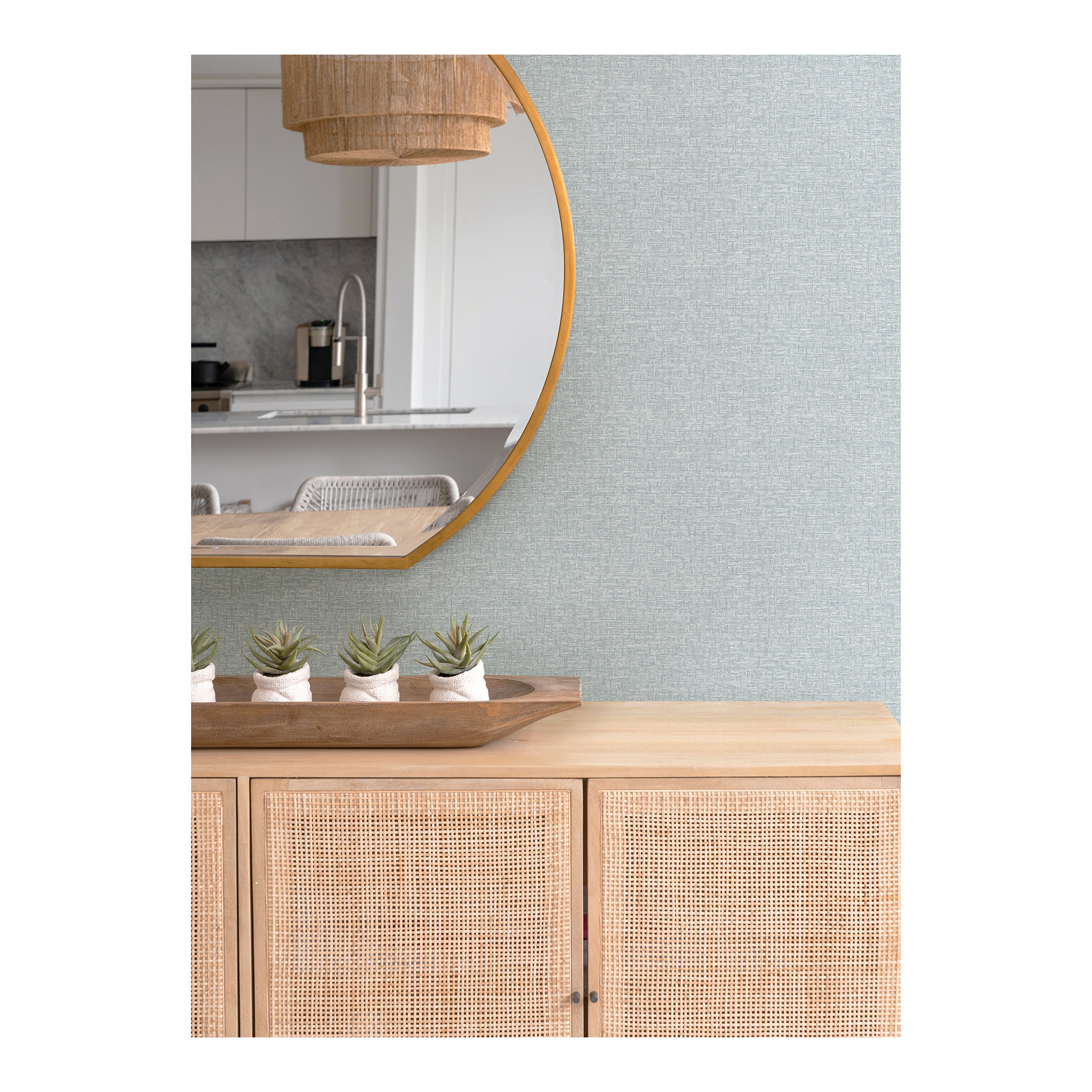 Dorine Unpasted Wallpaper, Light Blue