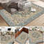 Retro Persian style art carpet light luxury living room aesthetic anchor point with complex patterns freeze Space Advanced feeling 5 * 7ft Cashmere-like washed bottom