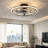 Low-Profile Caged Ceiling Fan Light Kit with Remote Control-443376152
