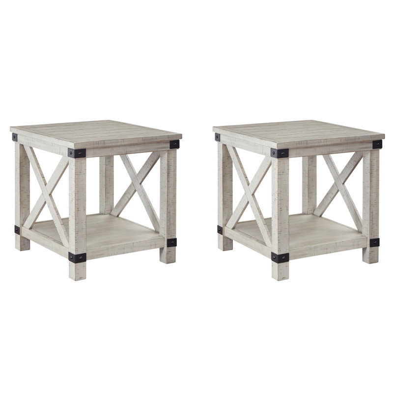 Auberon End Table Set, Whitewash