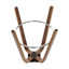 Swivel Upholstered Counter Stool with Solid Wood Frame-525380718