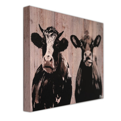 «Cow Duo» par Olivia Rose - impression sur toile tendue