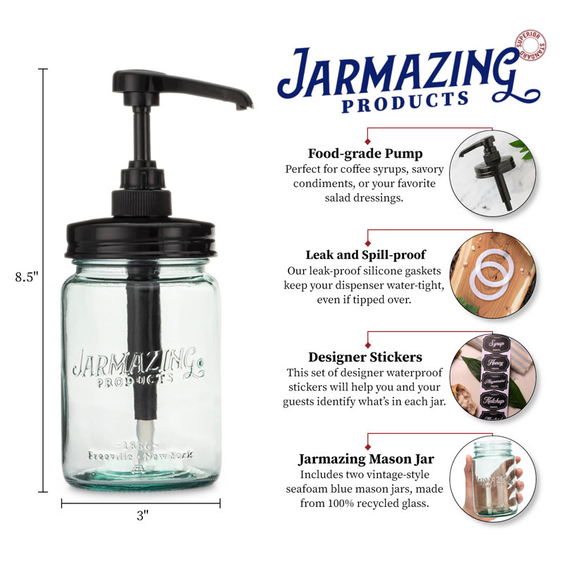 Glass Syrup Dispenser