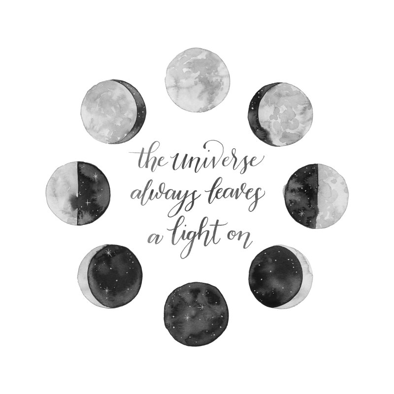 Ode à la lune I, H 36 po x l 36 po