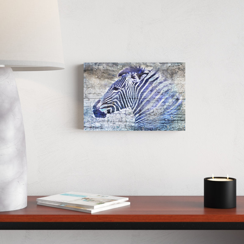 «Purple Zebra», impression sur toile, H 8 po x l 12 po