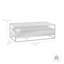 Ulera 50" W x 26" D x 18" H Solid Acacia Wood and Metal Coffee Table with Shelf