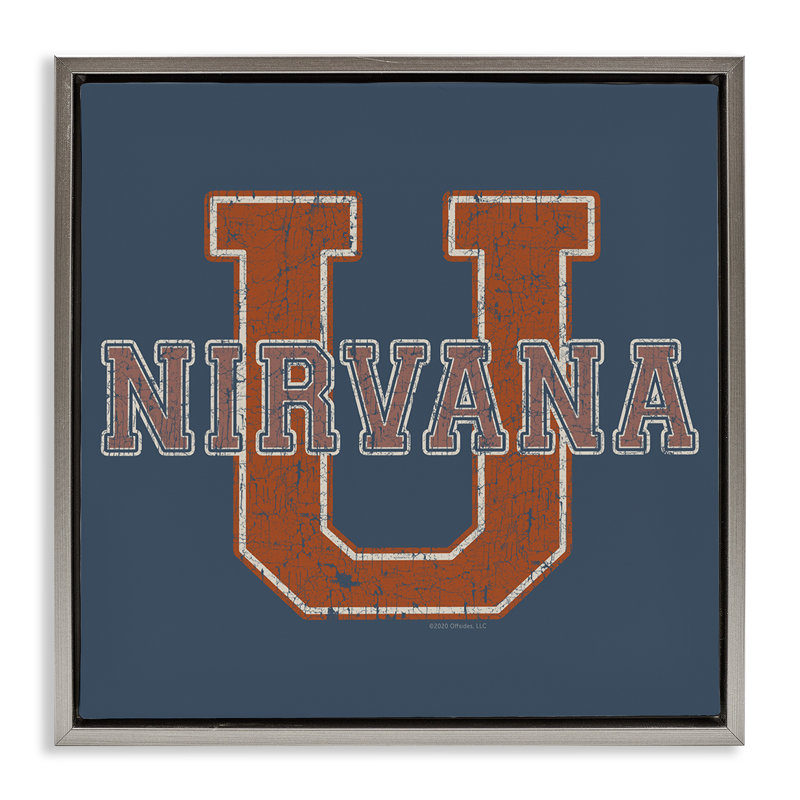 Art mural en toile Nirvana, Cadre flottant gris lustré, H 25 po x l 25 po