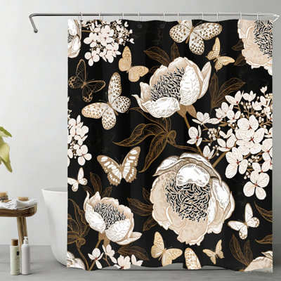 Rideau de douche Peony Butterfly