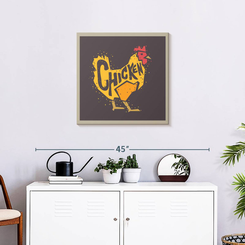 Crowle Cubist Chicken, 24" H x 24" W