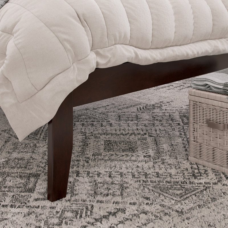 Elliana Solid Wood Slat Bed, Twin XL, Espresso