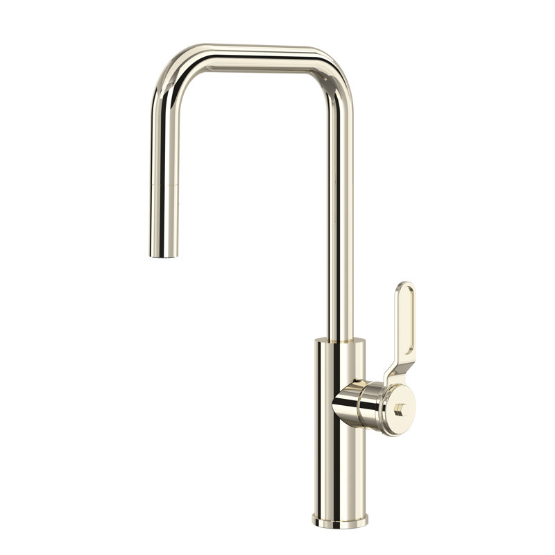 Myrina Pull-Down Kitchen Faucet With U-Spout, Matte Black
