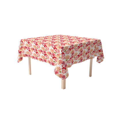 Fabric Textile Products, Inc. Square Tablecloth, 100% Cotton, Floral 189 -  Red Barrel StudioÂ®, 58C6F3F986434F009BD4816F0770BE24