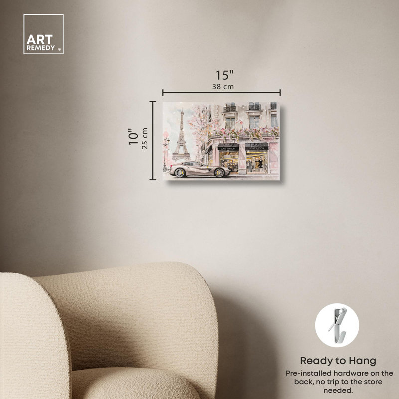 Impression d'art sur toile, magasinage commercial, Toile tendue, H 10 po x l 15 po x P 1,5 po