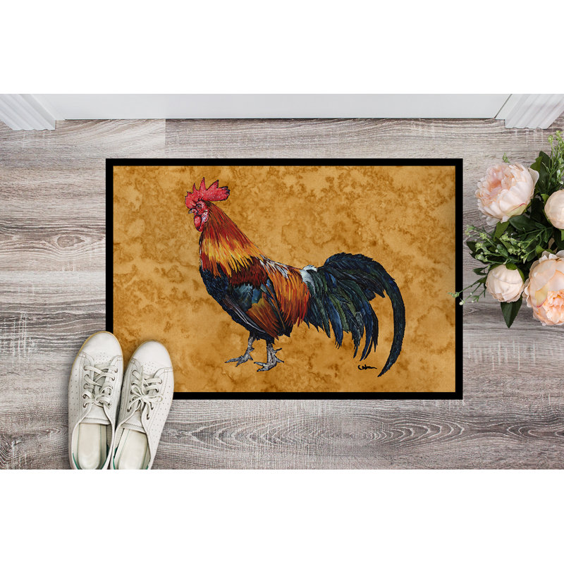 Paillasson d’intérieur antidérapant DEO Rooster, Rectangle 1 pi 6 po x 2 pi 3 po