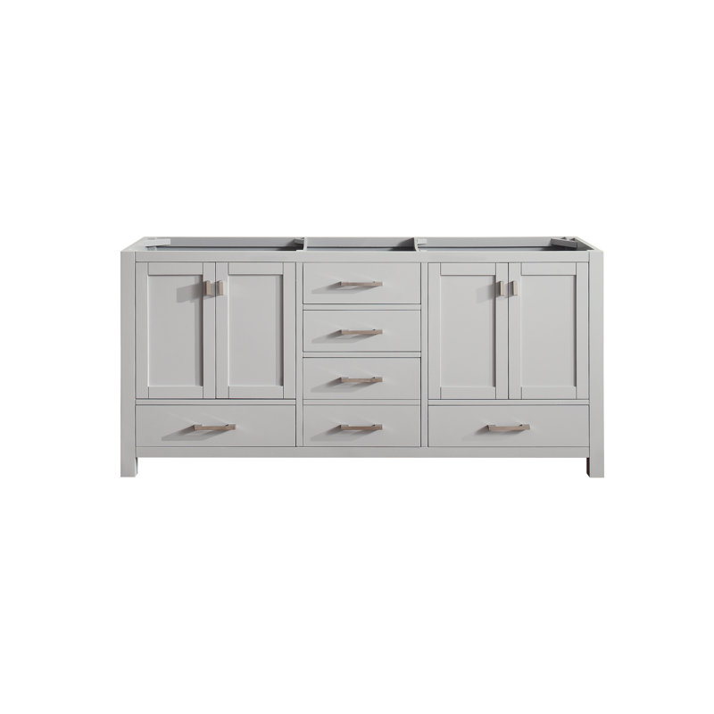 Base de meuble-lavabo double 72 po Souther seulement, Gris givré