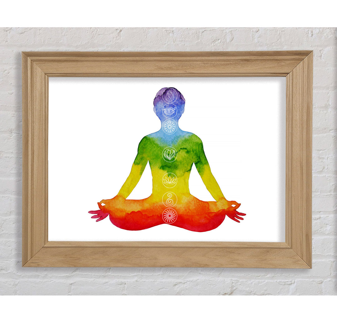 Chakra Meditation Farben - Einzelne Bilderrahmen Kunstdrucke