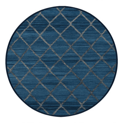 Tapis gris en treillis lavable à la machine