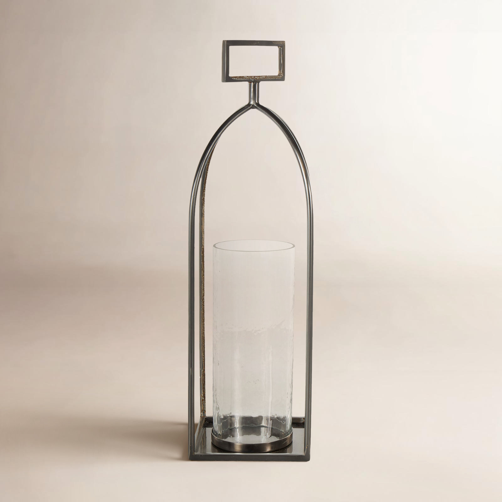 Metal Lantern Candle Holder, 20.2" H x 6" W x 5.95" D