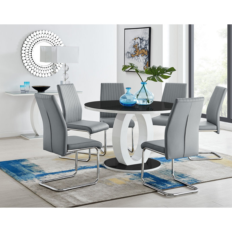 Ensemble repas pour 6 personnes Scottsmoor, Noir, Gris